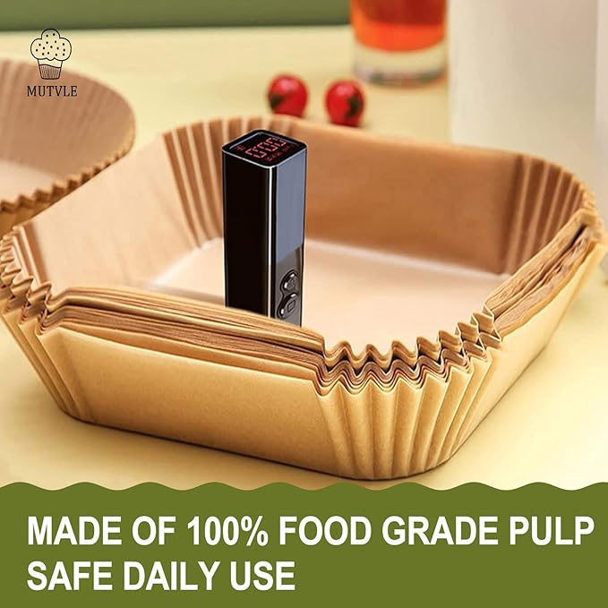 Air Fryer Liners for Ninja Crispi Air Fryer, Ninja Crispi Accessories for Ninja Crispy, 250Pcs Ninja Glass Air Fryer Liners, Crispi Air Fryer Parchment Paper Liners, Ninja Kitchen Appliances
