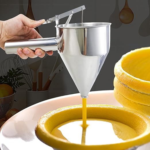 40oz Pancake Batter Dispenser, Large Capacity Cupcake Dispenser with Stand, Cupcake Dispenser Funnel Funnel Cake Dispenser for Pancakes, Cupcakes or Any Baked Goods