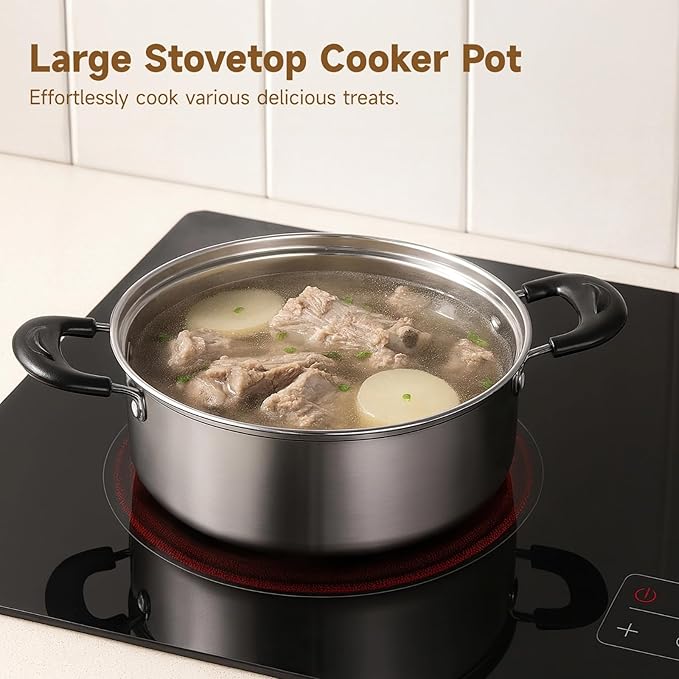Egg Poacher Pan Nonstick 4 Eggs, Poached Egg Cooker, Poached Egg Pan, Stainless Steel Egg Poacher, Includes Stainless Steel Pot, 4 Cups, Silicone Brush & Spatula, Suitable for Multiple Stove Types (without coating)