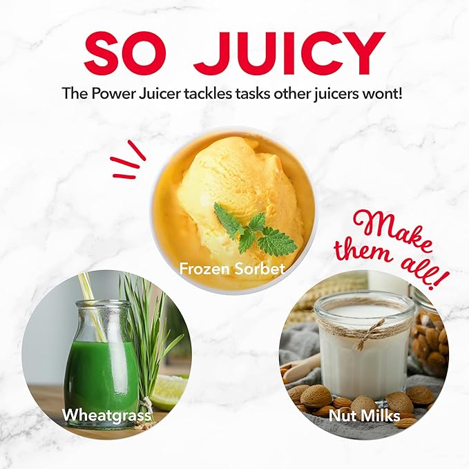 DASH Deluxe Compact Masticating Slow Juicer, Easy to Clean Cold Press Juicer with Brush, Pulp Measuring Cup, Frozen Attachment and Juice Recipe Guide - Aqua