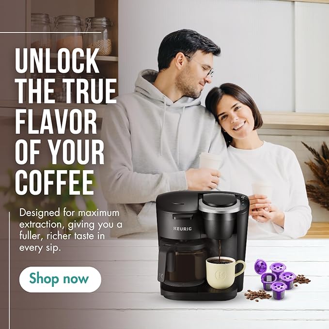4 Reusable K Cups for Keurig Supreme, K-Supreme Plus, K Slim, K-Classic by PureHQ - Refillable Kcup for Keurig Coffee Maker - MultiStream Coffee Pods Filter