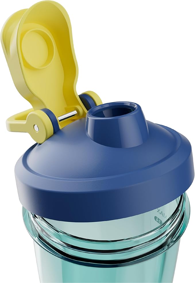 VOLTRX VortexBoost Electric Shaker Bottle, USB C Rechargeable Protein Shake Mixer, Shaker Cups for Protein Shakes and Meal Replacement Shakes, BPA-Free, Made with Tritan, Aurora Teal, 24oz