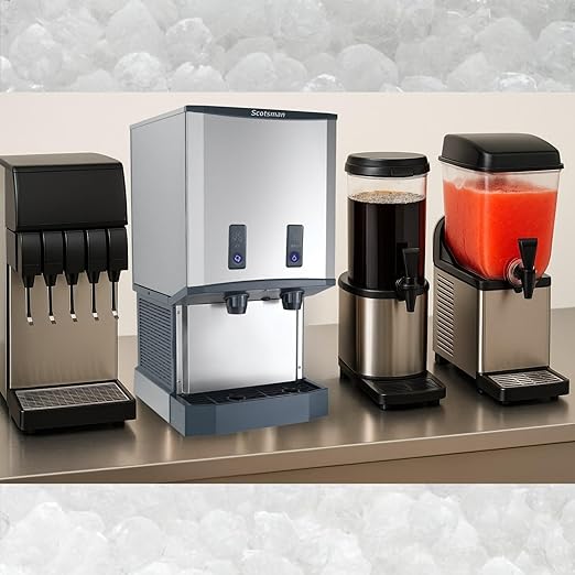 Scotsman HID540AB-1 Meridian Push-Button Countertop Nugget Ice & Water Dispenser, Air Cooled - Up to 500 lb. Production, 40 lb. Storage