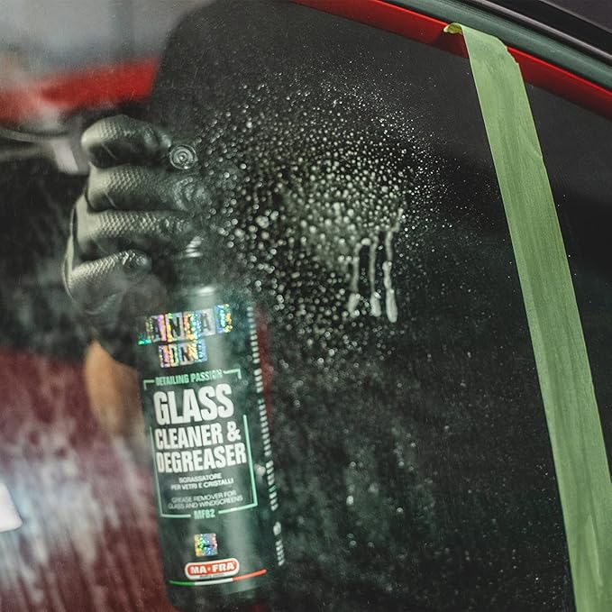 MANIAC LINE MAFRA Glass Cleaner & Degreaser | Ammonia-Free Window & Crystal Cleaner | Safe on Tinted Glass | Removes Limescale, Grease & Road Film | Streak-Free Finish | 16.9 Fluid Ounce Bottle
