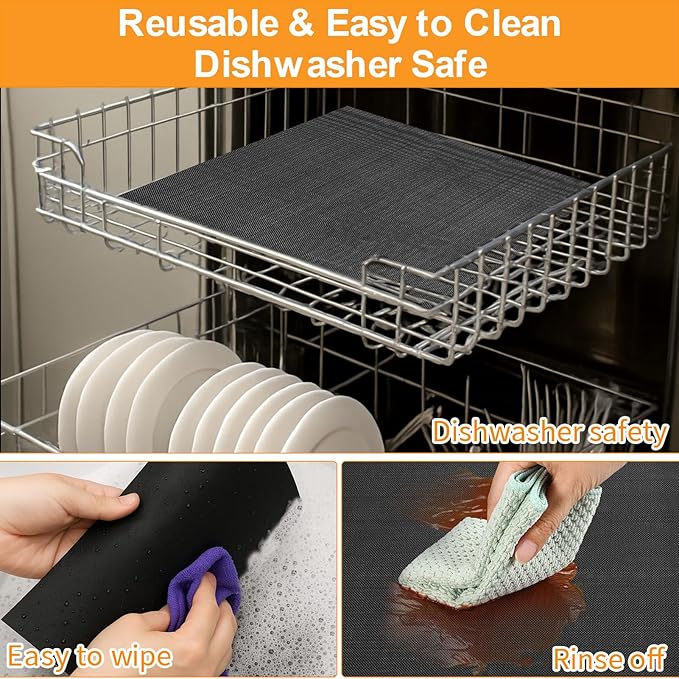 Air Fryer Oven Liners for COSORI 32Qt 13 in 1 C130 CO130 12 in 1 Air Fryer Toaster Oven, 13.8 * 11.4 Oven Liners for Bottom of Oven Reusable Non-Stick Mats Baking Cooking Accessories,4 Pack