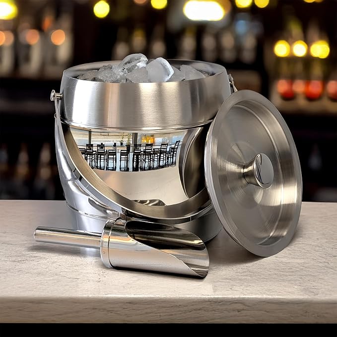 BREKX Iceberg Ice Bucket (Brushed Silver)