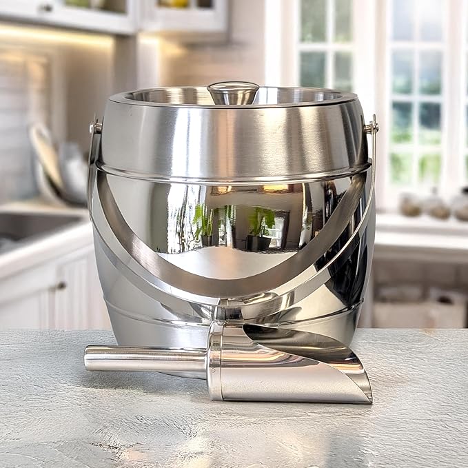BREKX Iceberg Ice Bucket (Brushed Silver)