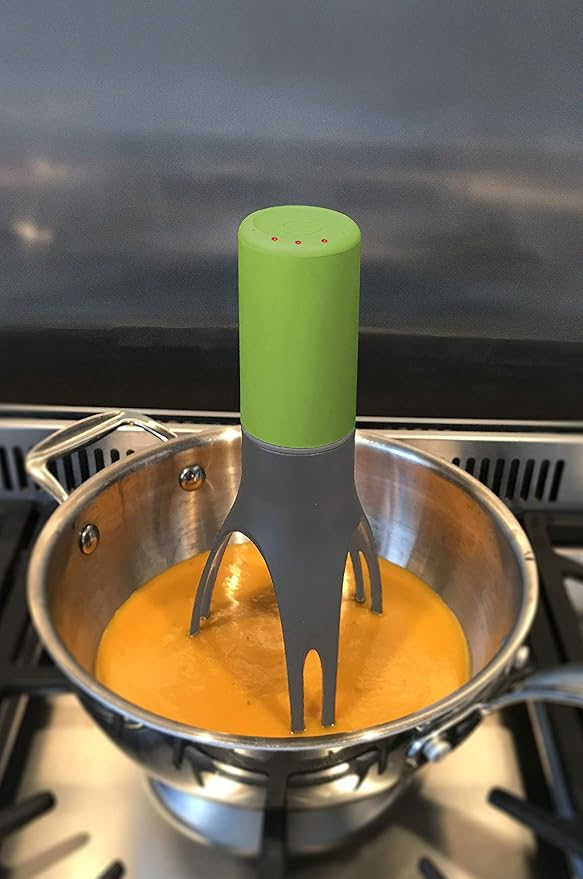 Uutensil Stirr - The Unique Automatic Pan Stirrer - With LED Speed Indicator, Olive