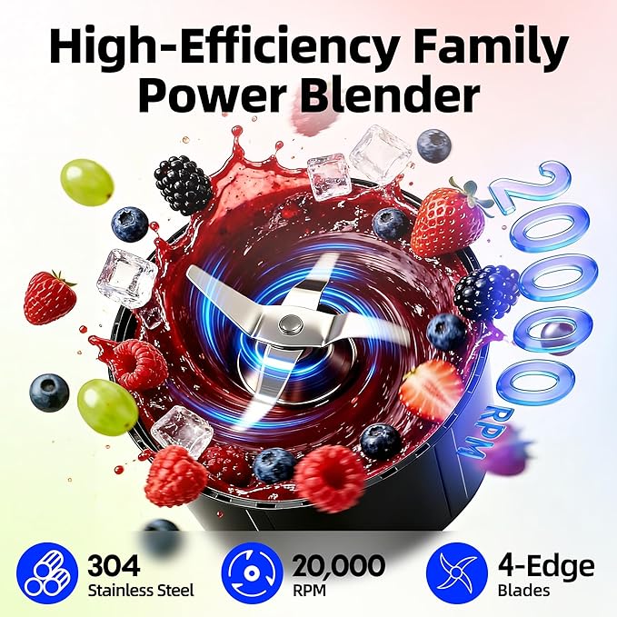 Personal Blender for Smoothies and Shakes, 2-in-1 Bullet Grinder with 24oz To-Go &10oz Cup Portable Ice Crushing Mini, BPA-Free&Dishwasher Safe, Protein Shake Maker,Silver