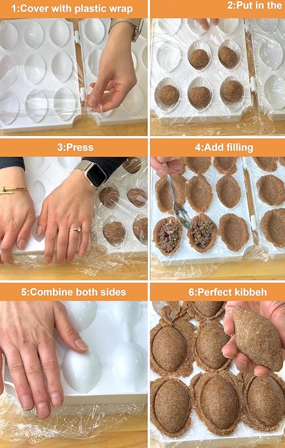 Kibbeh Rolls Maker Mold 9 Grids 7cm/2.75inch Meatball Mold Tool