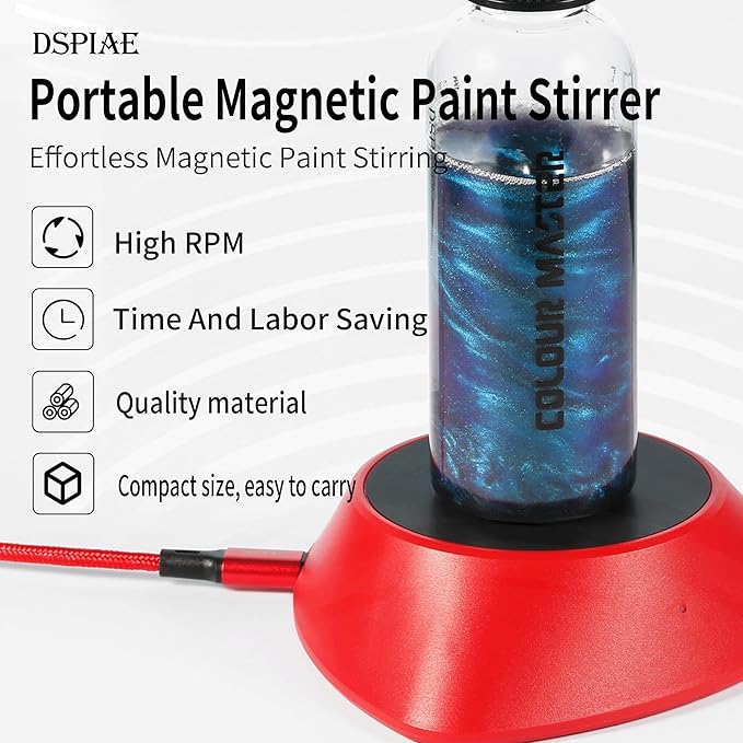 DSPIAE Electric Paint Stirrer Mixer, Magnetic Mixing Tool