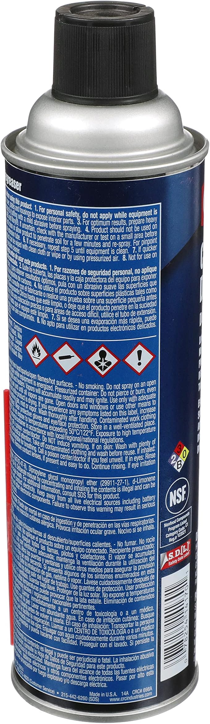 CRC Citrus Degreaser 14170 – 15 Wt Oz., Heavy Duty Citrus Degreaser For Removing Grease and Oil