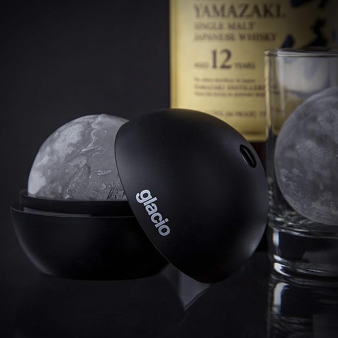 Round Ice Cube Molds – Large Whiskey Ice Ball Maker | BPA-Free Silicone Sphere Mold for Bourbon Cocktails Scotch & Home Bar | Slow-Melting Ice Balls