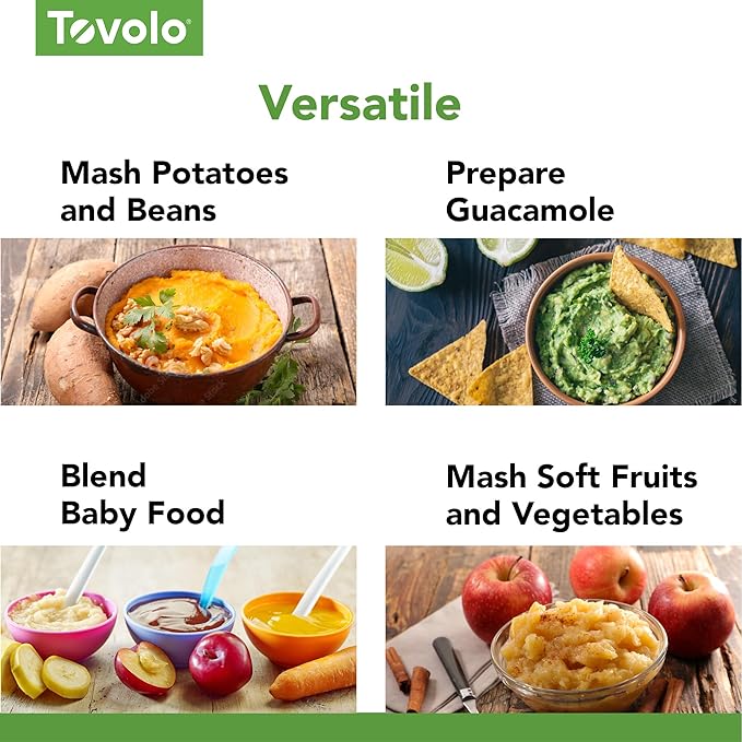 Tovolo Silicone Potato Masher Stainless Steel Handle Black Dishwasher Safe Heat Resistant Non Scratch Handheld Coil Wire Potato Smasher for Nonstick Pans Ergonomic Kitchen Food Prep Tool