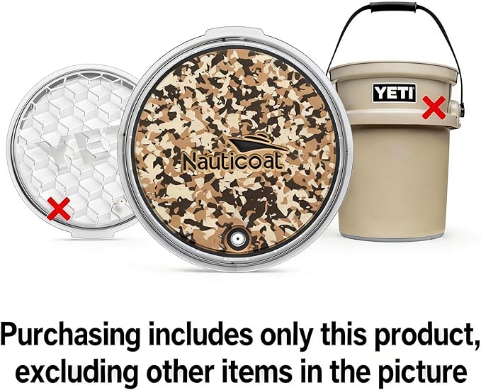 EVA Mat Cooler Pad, 11.4" Non Skid Bucket Cooler Pad, Peel & Stick Application EVA Foam Cooler Pad for Yeti Bucket with Lid, Yeti Load Out Bucket Lid