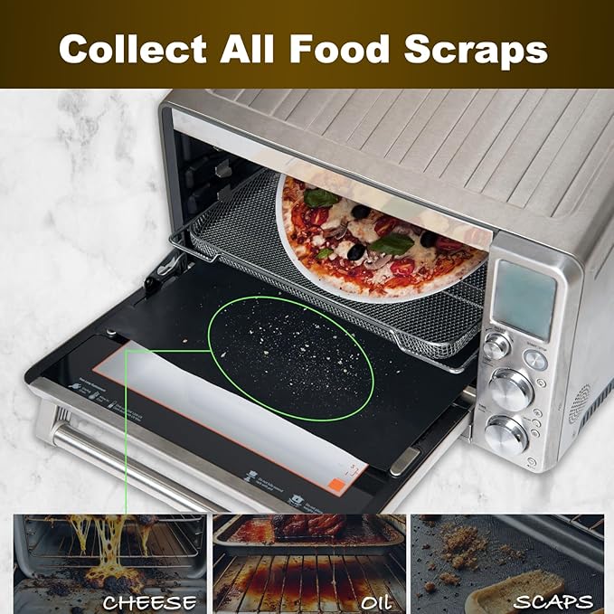 4 Pack Air Fryer Liners for Emeril Lagasse Everyday 360 Stainless Steel Air Fryer, Heat Resistant Baking Mat for Air Fryer Accessories