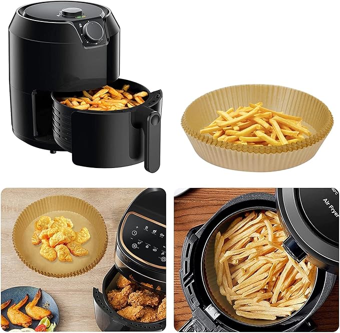 SIUDANGKA Mini Air Fryer Liners for 2qt Air Fryer, 200 Pcs Non-Stick Air Fryer Parchment Paper Pads Air Fryer Liners Compatible with Ninja AF080 Mini, Instant Vortex 2-QT, CHEFMAN Small