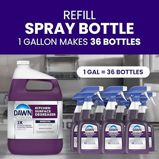 P&G Professional DAWN Kitchen Surface Degreaser - 1 GAL (Case of 2) - For Removing Grease Found in Commercial Kitchens & Food Service (Packaging May Vary)
