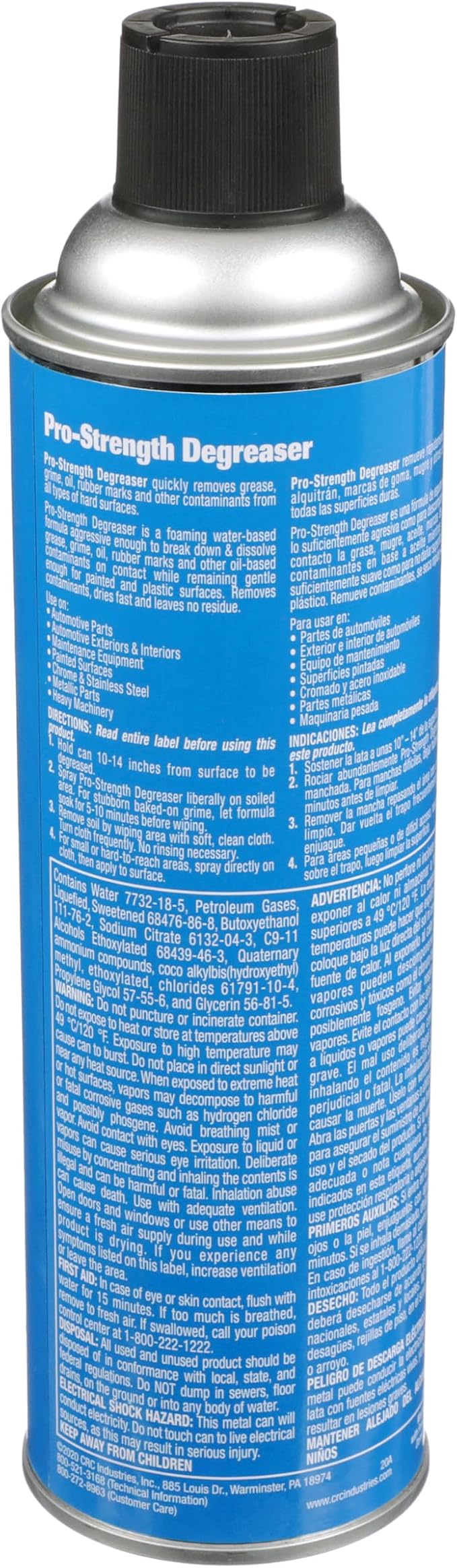 CRC 05482 Heavy Duty Pro-Strength Degreaser, All-Purpose Water-Based Degreaser, Odorless, Safe on Paint and Plastic, 15oz, [1 Pack]