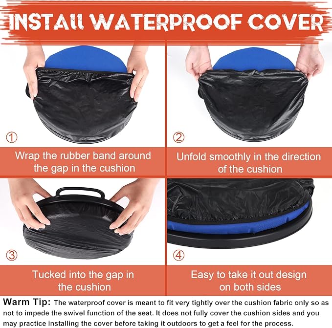 WarBull 5 Gallon Bucket Seat, 360-Degree Swivel Seat Foam Cushion Bucket Seat Lid with Waterproof Cover for Dove Duck Hunting, Fishing, Baseball, Gardening and Camping