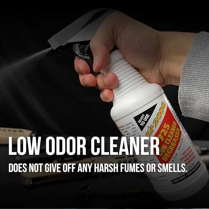 SLIP 2000 725 Gun Cleaner and Degreaser, Removes Deposits of Carbon, Grease, Grime, All Purpose Gun Cleaner, Trigger Spray Bottle, 16 fl oz