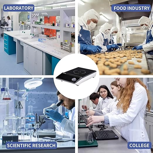 Magnetic Stirrer 5.9 inch Magnetic Stir Plate with Stir Bar 200-1600RPM Max Stirring Capacity 5000ml Magnetic Stir Plate Magnetic Mixer Lab Stirrers (No Heating)