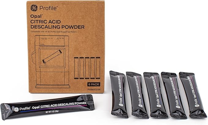 GE Profile Opal Upgrade Kit for Nugget Ice Maker, Includes Stainless Steel Scoop + Magnetic Holder, Scale Inhibiting Filter, Descaling 6 Pack Powder Kit