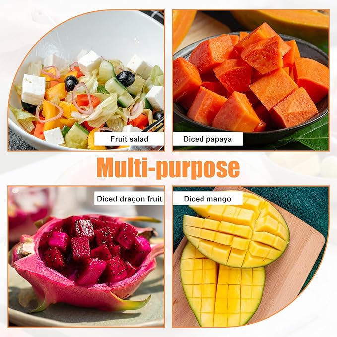 3Pcs Watermelon Cutter, 2025 Summer New 2-in-1 Stainless Steel Fruit Cutter 8.78 in Portable Dual Head Fruit Fork Melon Slicer Cutting Tool Kitchen Gadgets for Camping Picnic Home