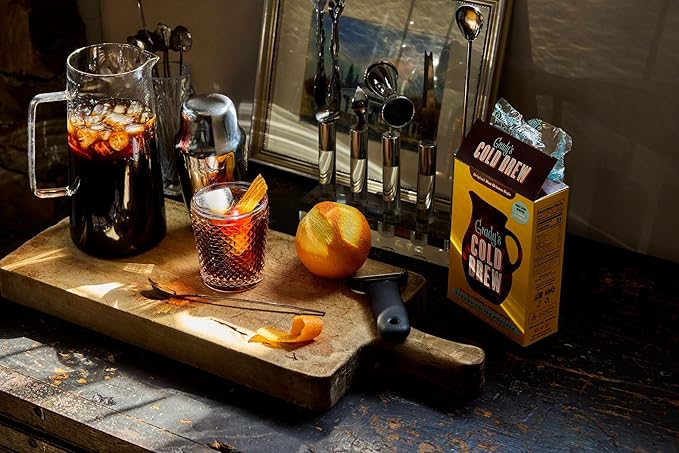 GRADY’S COLD BREW, New Orleans Style, 100% Arabica Ground Coffee & Chicory Pouches, 12 Bundles of 4 Easy-to-Brew Bean Bags, Makes 144 drinks