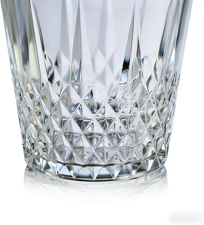 Glass Ice Bucket with Handle and Stainless Steel Tongs - Glass Ice Buckets for Party,Wine, Beer, Champagne, Cocktail Bar, Mini & Portable, 1000ml