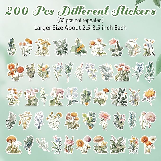 PerKoop 20 Pcs 32 oz Ice Cream Buckets with Lids and Handles Clear Cocktail Rum Buckets with Stickers Plastic Transparent Tub Reusable Food Storage Containers for Parties(Wildflower)
