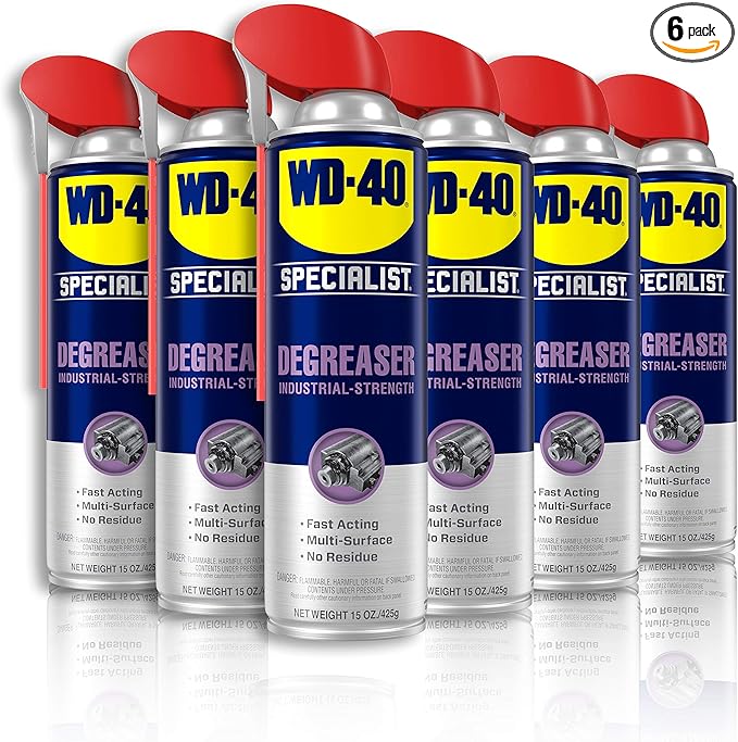 WD-40 Specialist Degreaser, Industrial-Strength, 15 OZ [6-Pack]