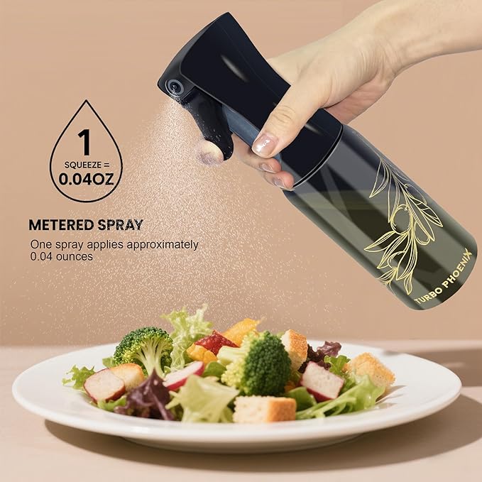 Oil Sprayer For Cooking, 200ML-Glass Refillable Spray Bottle, Oil Spritzer Dispenser For Kitchen,Olive Oil Dispenser Spray Bottle,Oil Sprayer For Air Fryer, Perfect Control For A Healthy Diet Portion.