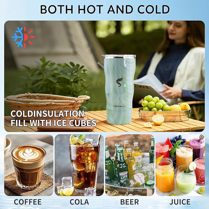 20Oz Insulated Tumbler With Straw And Lid, Stainless Steel Coffee Cup, Double Wall Vacuum Travel Mug,Spill proof Iced Coffee Tumbler,Outside Use, Jelly Green