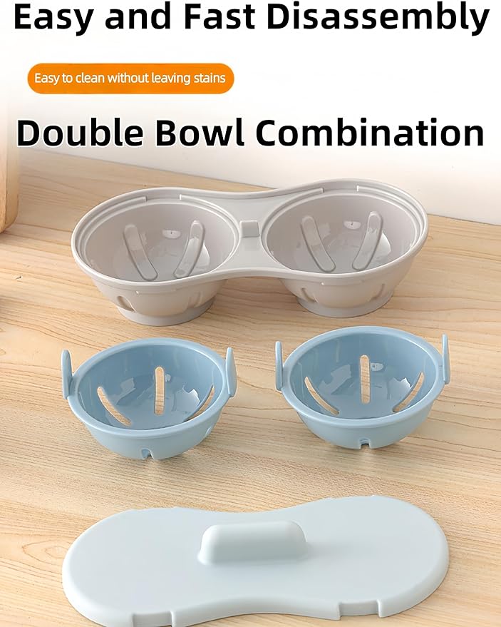 2Cavity Durable Egg Poacher, Edible Silicone Double Drain Cups Microwave Egg Cooker, Kitchen Cooking Gadgets for Home Chefs/Cooking Enthusiasts