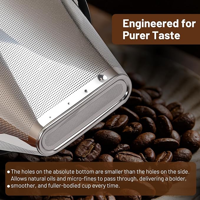 Reusable Stainless Steel Coffee Filter no 4 for Moccamaster KBGV KBT, Compatible with Technivorm Models 53935, 53949, 79318, Dishwasher Safe & Eco Friendly