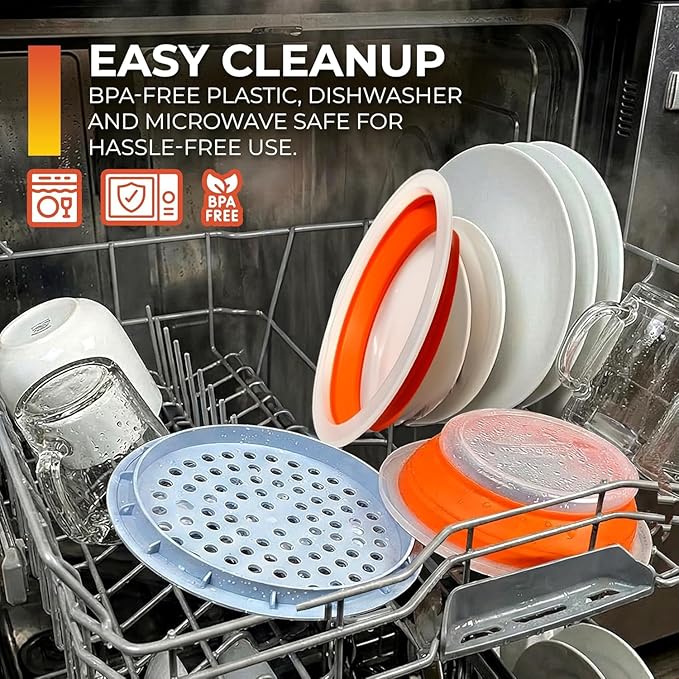 CanCooker Batter Bowl XL: Collapsible, Mess-Free, Dishwasher and Microwave Safe, Chemical-Free in Vibrant Orange