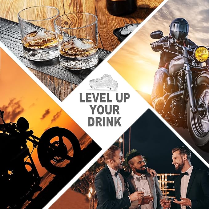ACOOKEE Novelty Motorcycle Ice Cube Mold, Funny Motorcycle Gifts for Men, Holiday Stocking Stuffers for Men, Large Ice Cube Molds for Whiskey, Bourbon, Cocktails
