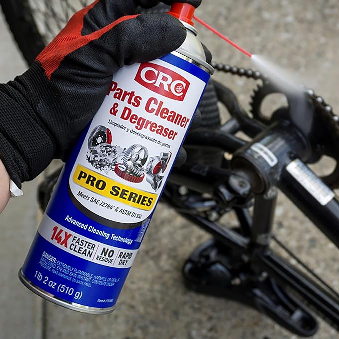 CRC Parts Cleaner & Degreaser - Pro Series, Leaves No Residue, Rapid Dry, 18 Fl Oz, 12 Pack