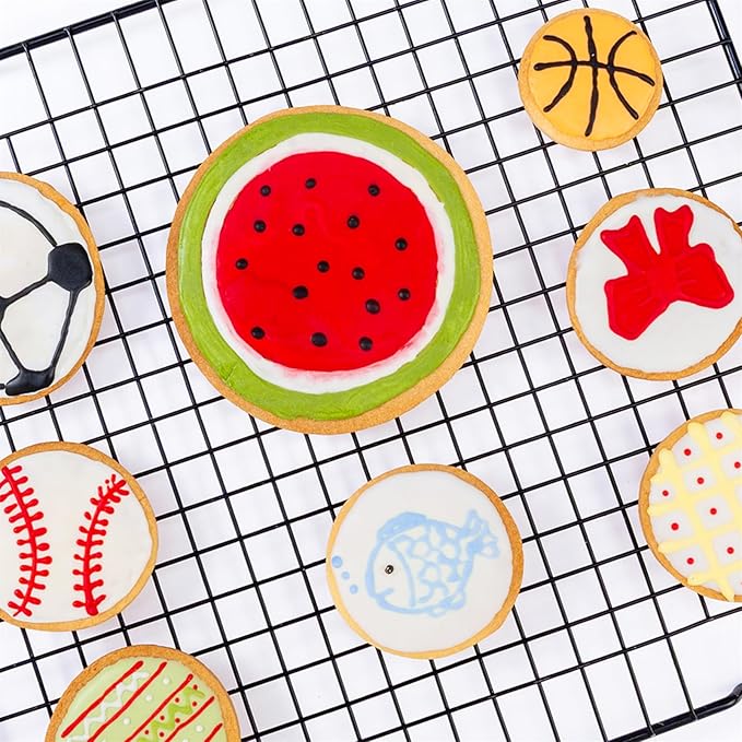 Nifogo Round Circle Cookie Cutter 5 Pcs, Biscuit Cutters, Stainless Steel Sandwich Cutter, 5 Different Sizes for Baking Donut English Muffin Scones