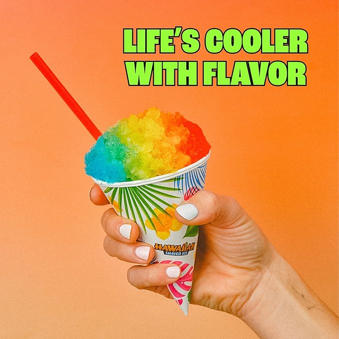 Hawaiian Shaved Ice Mini Snow Cone Machine, Portable Countertop Ice Shaver with No Slip Base, No Electricity Needed, Ice Cup Included, Lightweight, Stainless Steel Blade