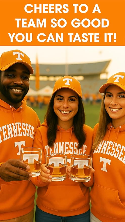 TEAM ICE - Tennessee Silicone Ice Cube Tray - Large Silicone Ice Cube Mold for Whiskey & Cocktails, Durable Ice Tray for Game Day Drinks, College Logo Ice Mold for Fans & Tailgate Parties
