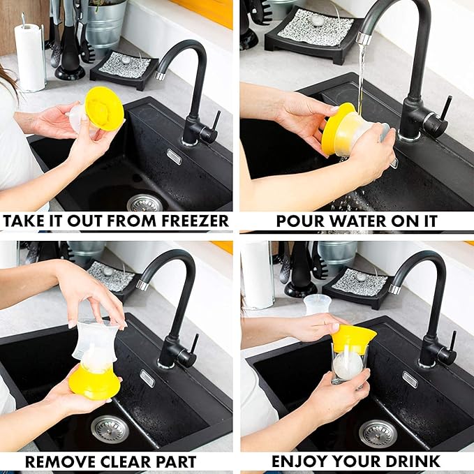 Sphere Ice Maker ball Molds - Large Clear Rubber reusable plastic opal Ice Mold Round Small Ice Cubes Drinks Silicone Tray Silicone Whiskey Ice Cube Trays Balls Makers With Lids Ice Orb
