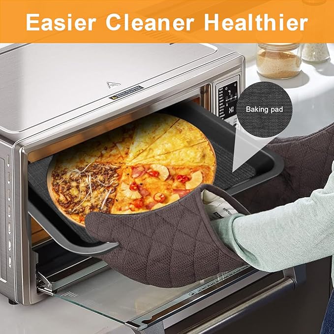 Air Fryer Oven Liners for COSORI 32Qt 13 in 1 C130 CO130 12 in 1 Air Fryer Toaster Oven, 13.8 * 11.4 Oven Liners for Bottom of Oven Reusable Non-Stick Mats Baking Cooking Accessories,4 Pack
