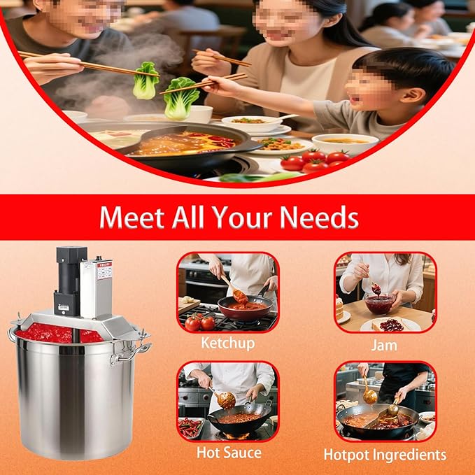 Electric Pot Stirrer Mixer with Timer – Portable Automatic Stirrer for Cooking, Ideal for Making Jam, Sauce, Soups, and More – Effortless Mixing Solution