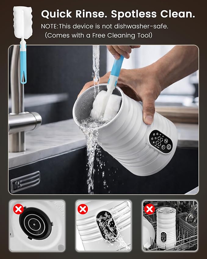 Milk Coffee Frother and Steamer,Temperature Display, 350lm, Burn-Free Base, Easy To Clean, 96% High Foam Rate,Ultra-Quiet Operation,Electric Cold Foam Maker Machine,Hot Chocolate Frother - Milky White