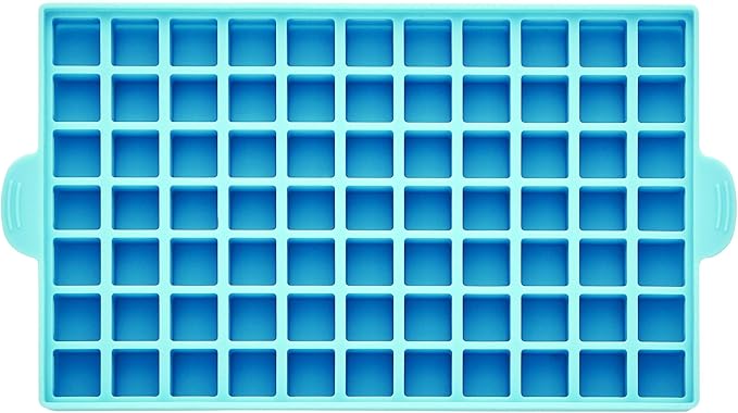 Farberware Pro Silicone Ice Cube Trays with Lid, 4-Piece, Blue