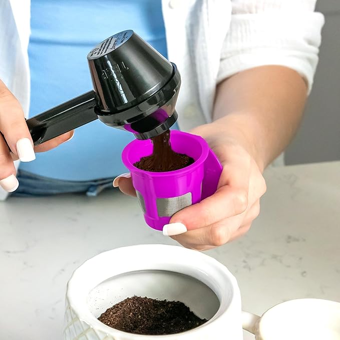 Cafe Fill Value Pack by Perfect Pod - 1-Stream Reusable K Cup Coffee Pod Filters & Scoop, Compatible with Keurig K-Duo, K-Mini, 1.0, 2.0, K-Series and Select Single Cup Coffee Makers