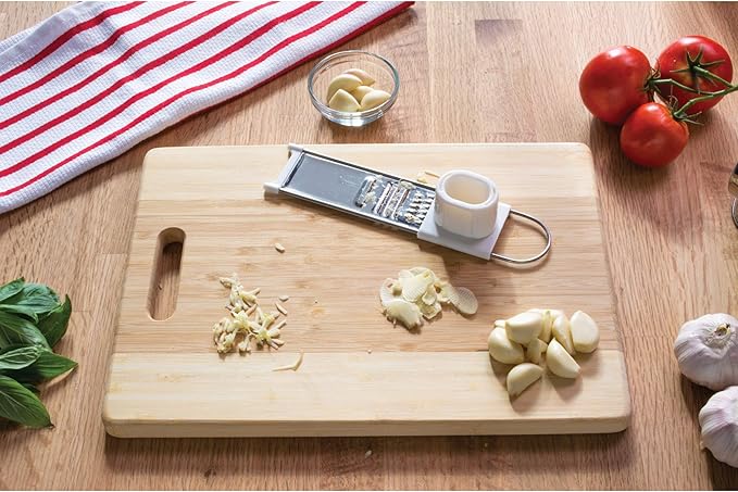 Fantes Garlic Slicer Grater, Stainless Steel, 8.75 x 2.25-Inches, The Italian Market Original since 1906