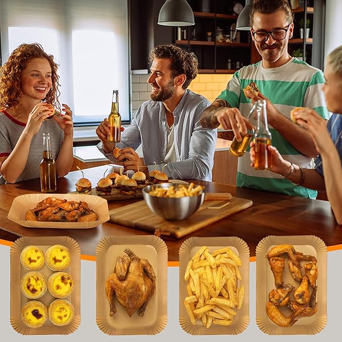 Air Fryer Disposable Liners, Air Fryer Liners Rectangle 8.6x 5.5'', Air fryer Parchment Paper Liners, Accessories Baking Paper (300pcs)